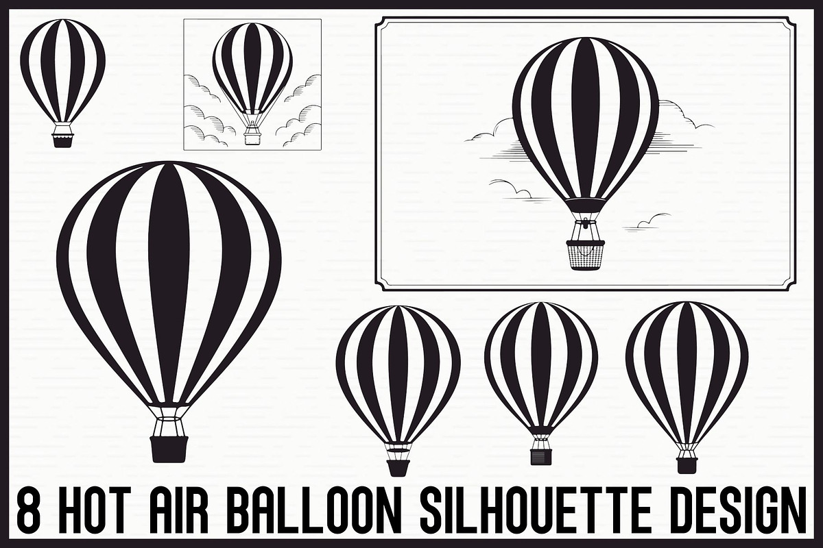 Hot Air Balloon Bundle, an Illustration by jahid234 (Photo 1 of 3)