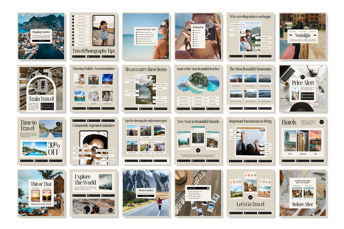 Travel Beige Template, a Social Media Template by Kalubuak (Photo 3 of 10)