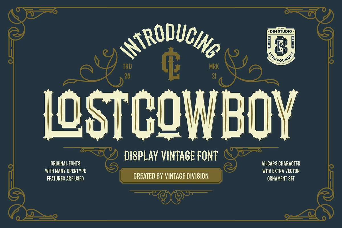 Lostcowboy, a Script Font by Vintage Division (Photo 1 of 10)