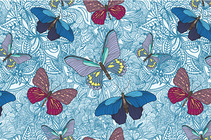 Graphic Set With Butterflies