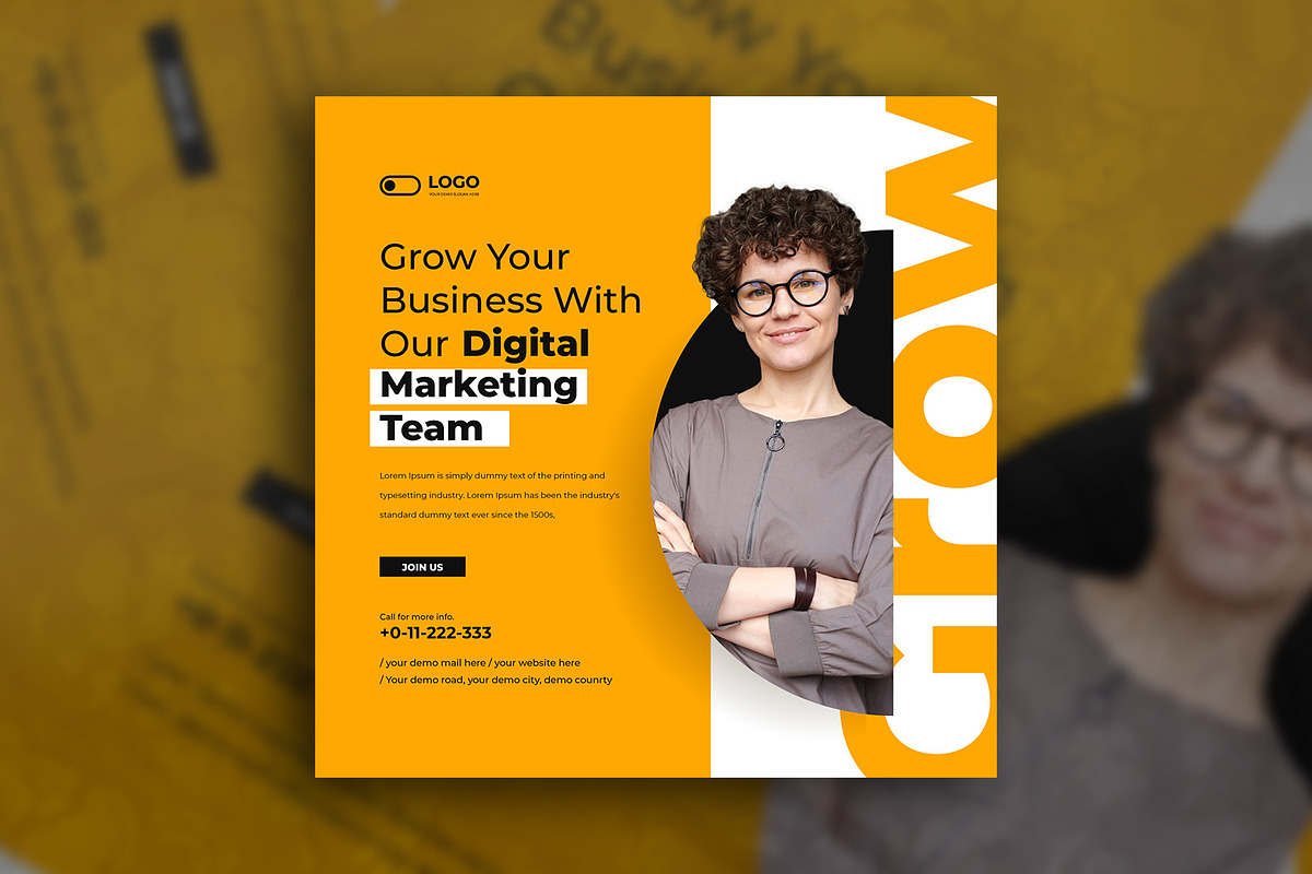 Marketing agency social media post, a Social Media Template by Tanmoy Topu (Photo 5 of 6)