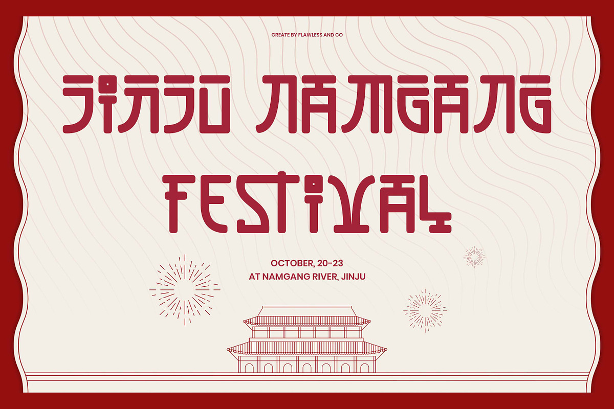 Bojagi - Korean Style Typeface Font, a Font by Flawless And Co (Photo 4 of 10)