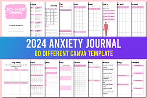 2024 Anxiety Journal Bundles Canva