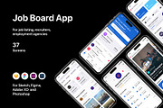 Job Board App, an UI Kit Template by flr.24 (Thumbnail 1 of 2)