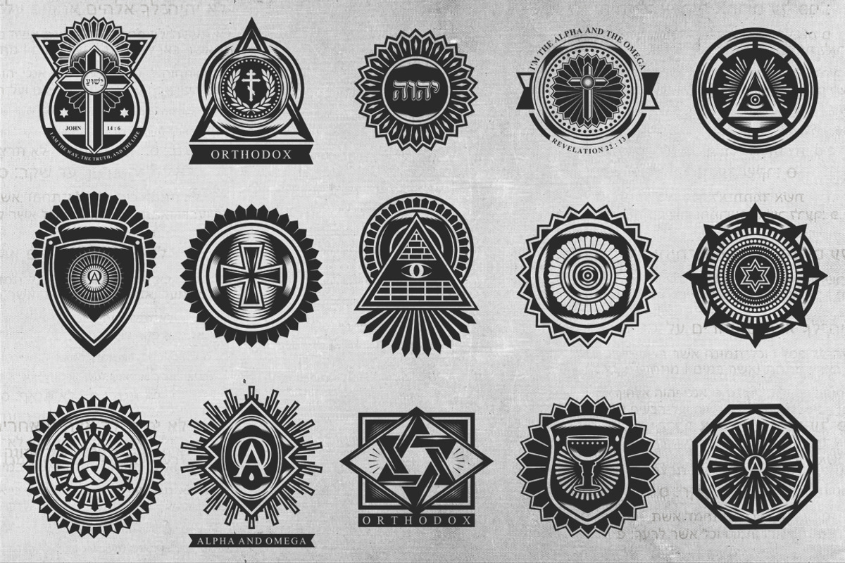Church Ornament Badges preview 2