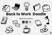 Back to Work Doodle Illustration, an Object Graphic by SLAB! Design (Thumbnail 1 of 3)