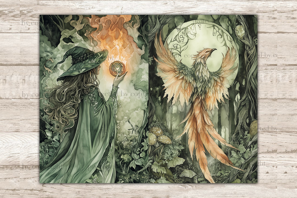 Forest Witch Junk Journal Kit, a Person Illustration by GlamArtZhanna (Photo 10 of 10)