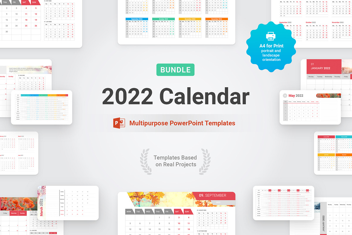 Powerpoint Calendar 2022 Templates, a Presentation Template by HiSlide.io (Photo 1 of 9)