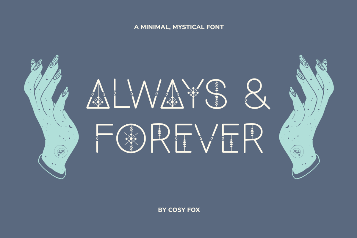 Always and Forever Font, a Sans Serif Font by Cosy Fox (Photo 1 of 7)