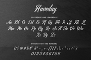 Haveday - Script Font, a Script Font by overlaytemplates (Thumbnail 4 of 5)