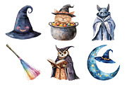 Cute Witch Clipart, an Illustration by Daily.Designs (Thumbnail 4 of 5)