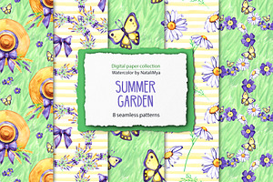 Summer Garden Digital Paper