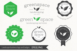 Landscaping Services Logo and Badges