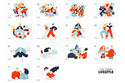 Lifestyle vector ills, color 1, a Templates & Theme by Grivina's shop (Thumbnail 13 of 18)