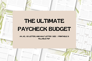 Paycheck Budget Planner Canva + PDF