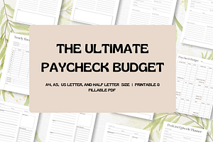 Paycheck Budget Planner Canva PDF