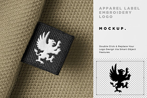 Woven Label Embroidery Logo Mockup