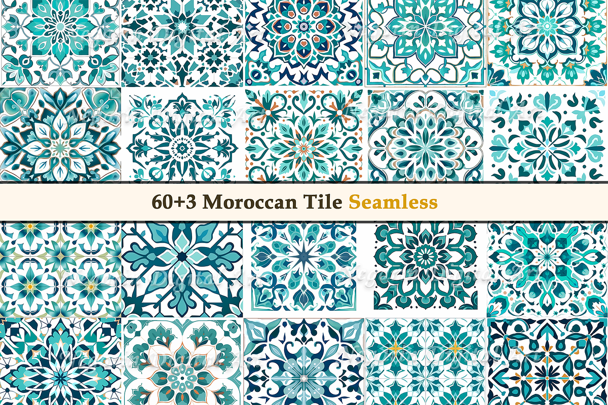 Moroccan Pattern Tile V2, a Pattern Graphic by Negarin Digital Art (Photo 4 of 8)