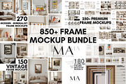 850 Frame Mockups Bundle, a Household Mockup by Mockup Art Atelier (Thumbnail 1 of 31)