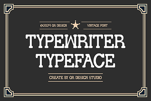 Highclass Typewriter Font