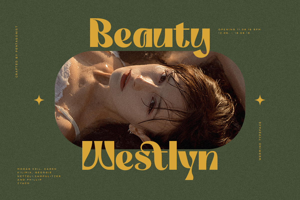 Wermino | Display Typeface, a Serif Font by Pentagonistudio (Photo 2 of 11)