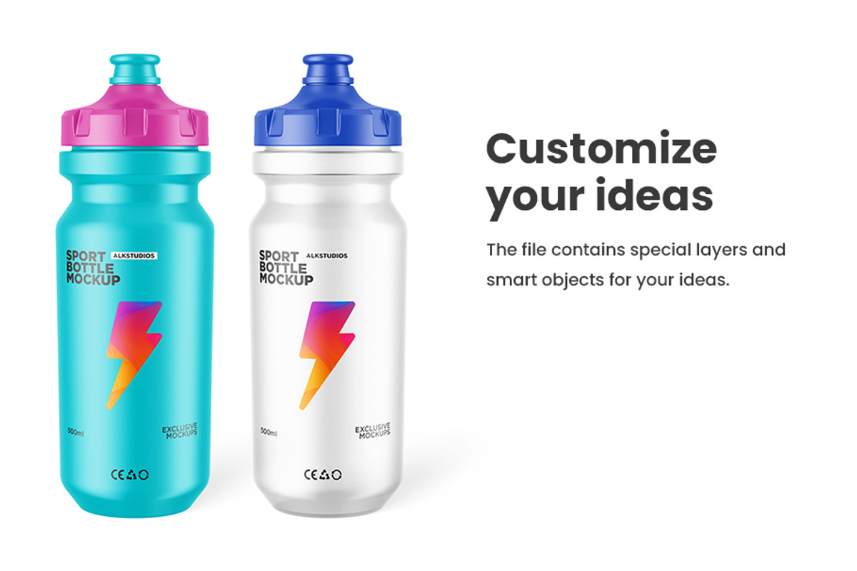 Sport Bottle Mockup v3, a Packaging Mockup by AlkStudio (Photo 5 of 5)