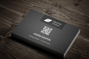 Metro Dark Corporate Business Card, a Business Card Template by bouncy (Thumbnail 4 of 4)
