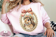 Cute Bunny Mom Floral Crown PNG, an Illustration by Daily.Designs (Thumbnail 4 of 5)