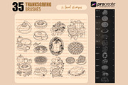 Thanksgiving brushes for Procreate, a Brush Add-On by PDknyStudio (Thumbnail 4 of 5)