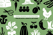 FARMERS MARKET, HAND DRAWN SET, a Food Illustration by NatalieArtShop (Thumbnail 7 of 14)