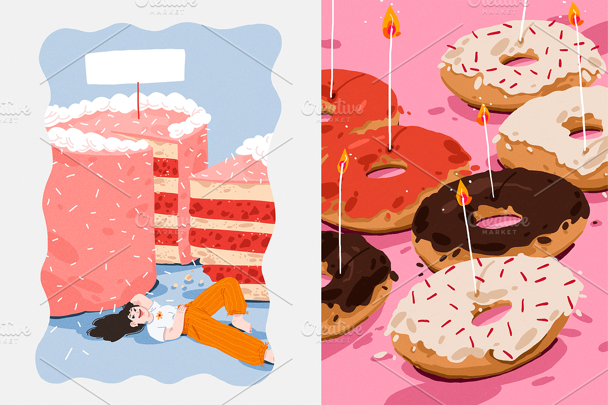 Aesthetic Birthday Cards ENG/GER, a Decorative Illustration by Schumacher Shop (Photo 17 of 18)