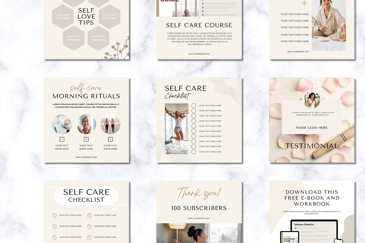Wellness Instagram Post Templates, a Social Media Template by Social Assumptions (Photo 4 of 10)