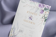 Violet Watercolor Floral Alphabet, a Decorative Illustration by Veris Studio (Thumbnail 9 of 12)
