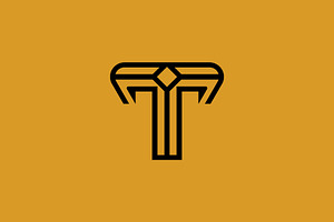abstract elegant letter T logo, a Branding & Logo Template by Rasagama Studio