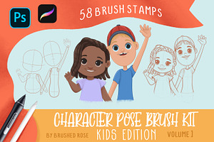 Character pose brush kit - Kids