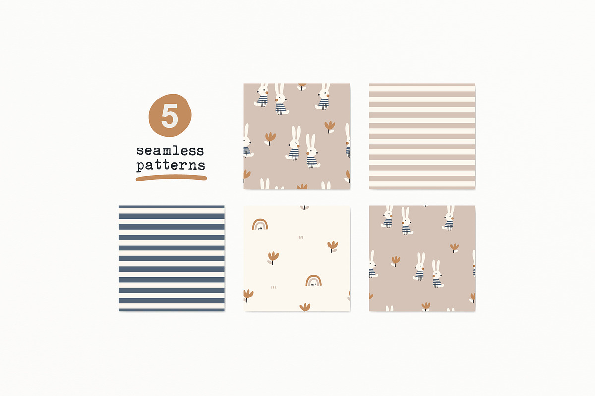 Bunnies #2, a Pattern Graphic by Olena Kuznietsova (Photo 2 of 11)