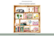 Watercolor book lover clipart, an Education Illustration by Art and Funny (Thumbnail 8 of 12)