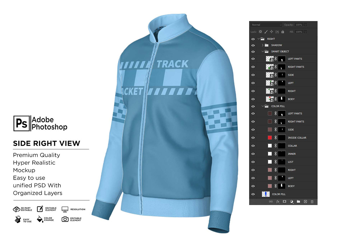 Sport Jacket Fullzipper Mockup, a Hoody Mockup by Nanggroe Scripting (Photo 9 of 9)