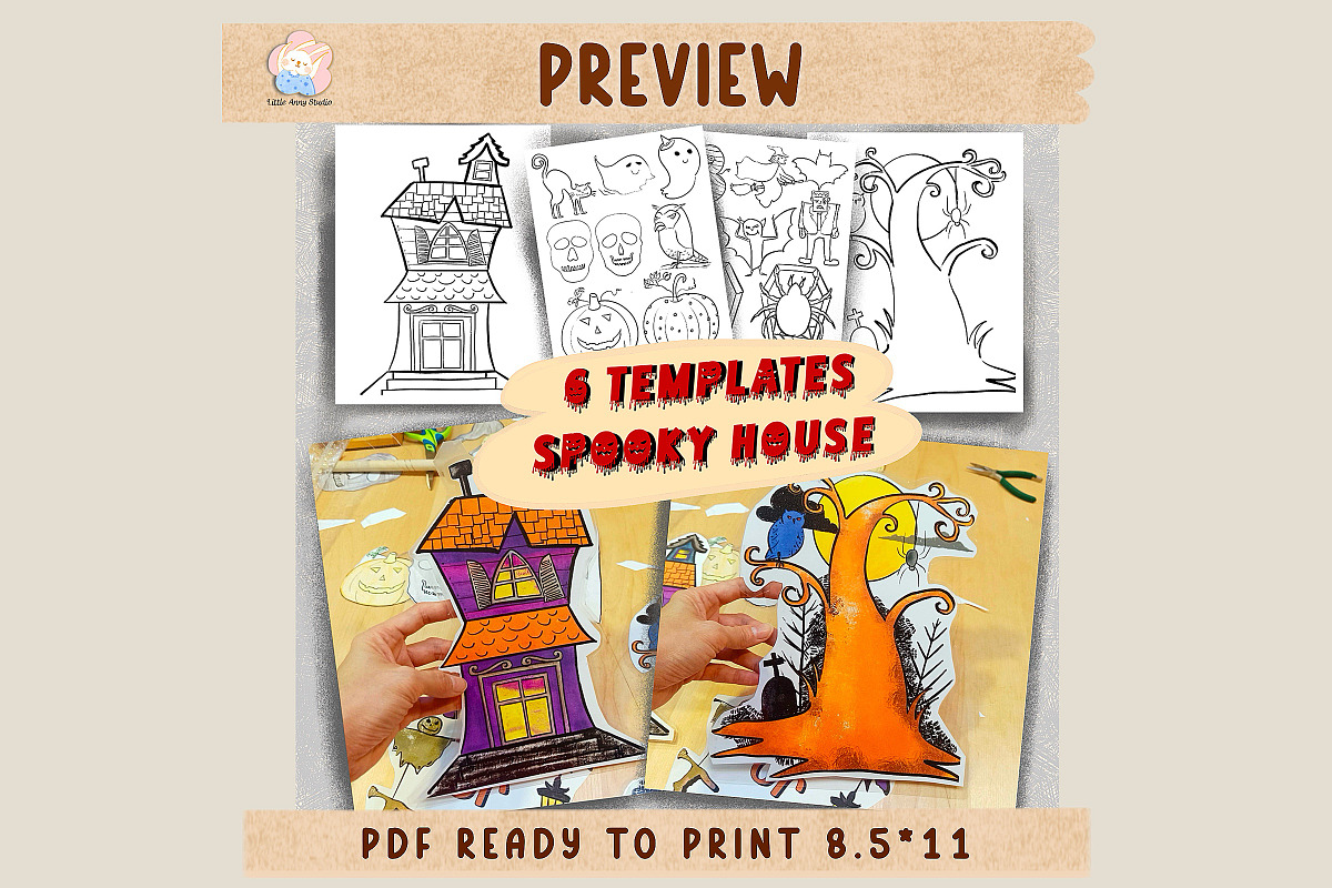 Halloween Classroom & Craft Bundle, a Seasonal Illustration by Annyillustration (Photo 8 of 11)