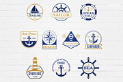Sea Marine Badges Logos, a Branding & Logo Template by Krukowski Graphics (Thumbnail 3 of 5)