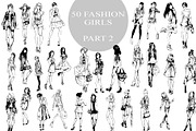 50 fashion pretty girls vector, a Decorative Illustration by AnastasiyaOleynik (Thumbnail 1 of 4)