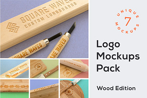 Logo Mockup Pack. Wood Edition