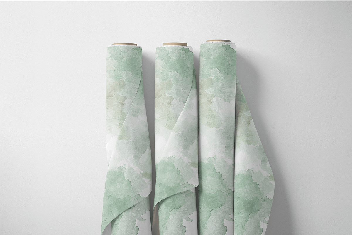 Green Watercolor Pattern, a Decorative Illustration by Pati Charm Studio (Photo 7 of 7)