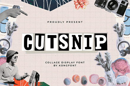 Cutsnip – Collage Display Font