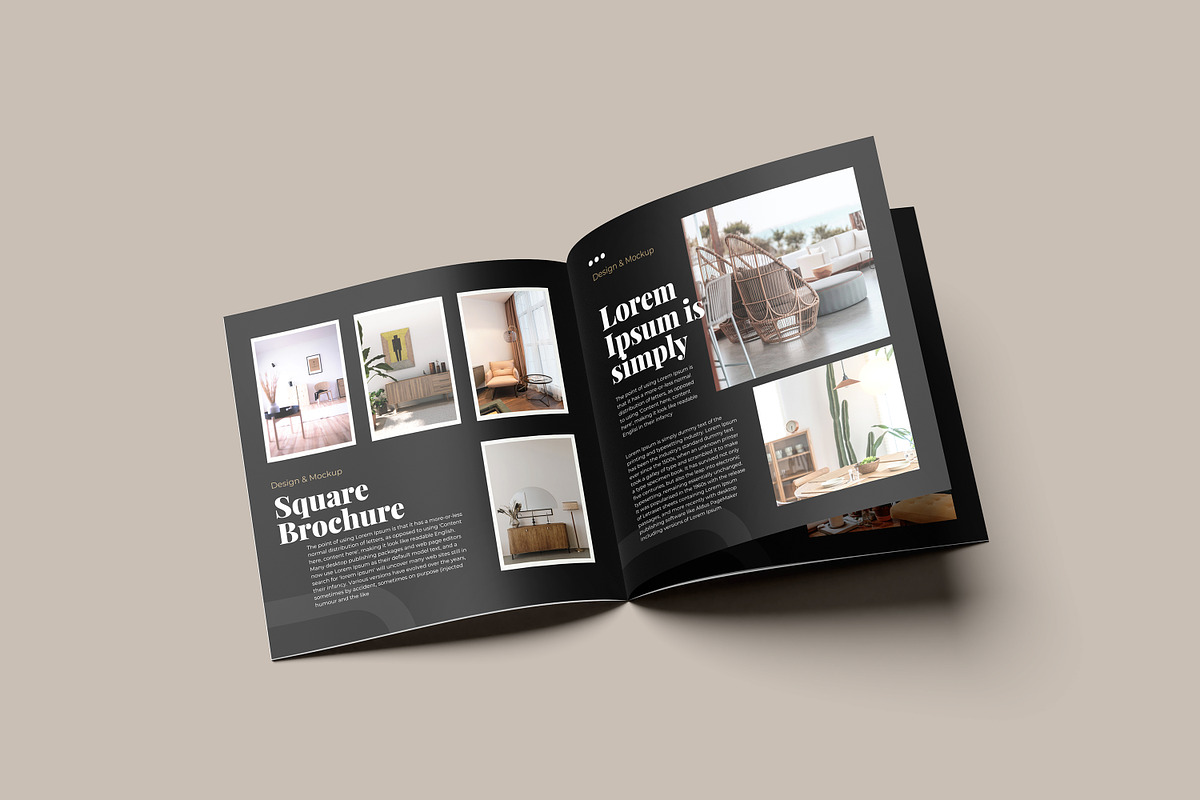 Square Brochure Mockup, a Books & Magazine Mockup by NyakBiett (Photo 7 of 7)