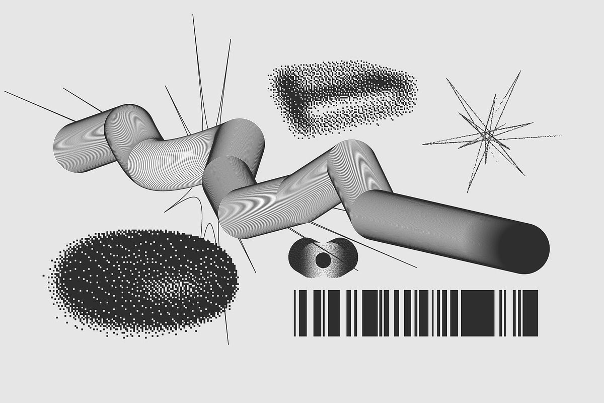 120 Vector Dither Textured Clip Arts, a Graphic by softulka (Photo 16 of 16)