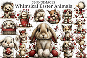 Whimsical Easter Animals Clipart, an Illustration by Craft Nest (Thumbnail 1 of 11)