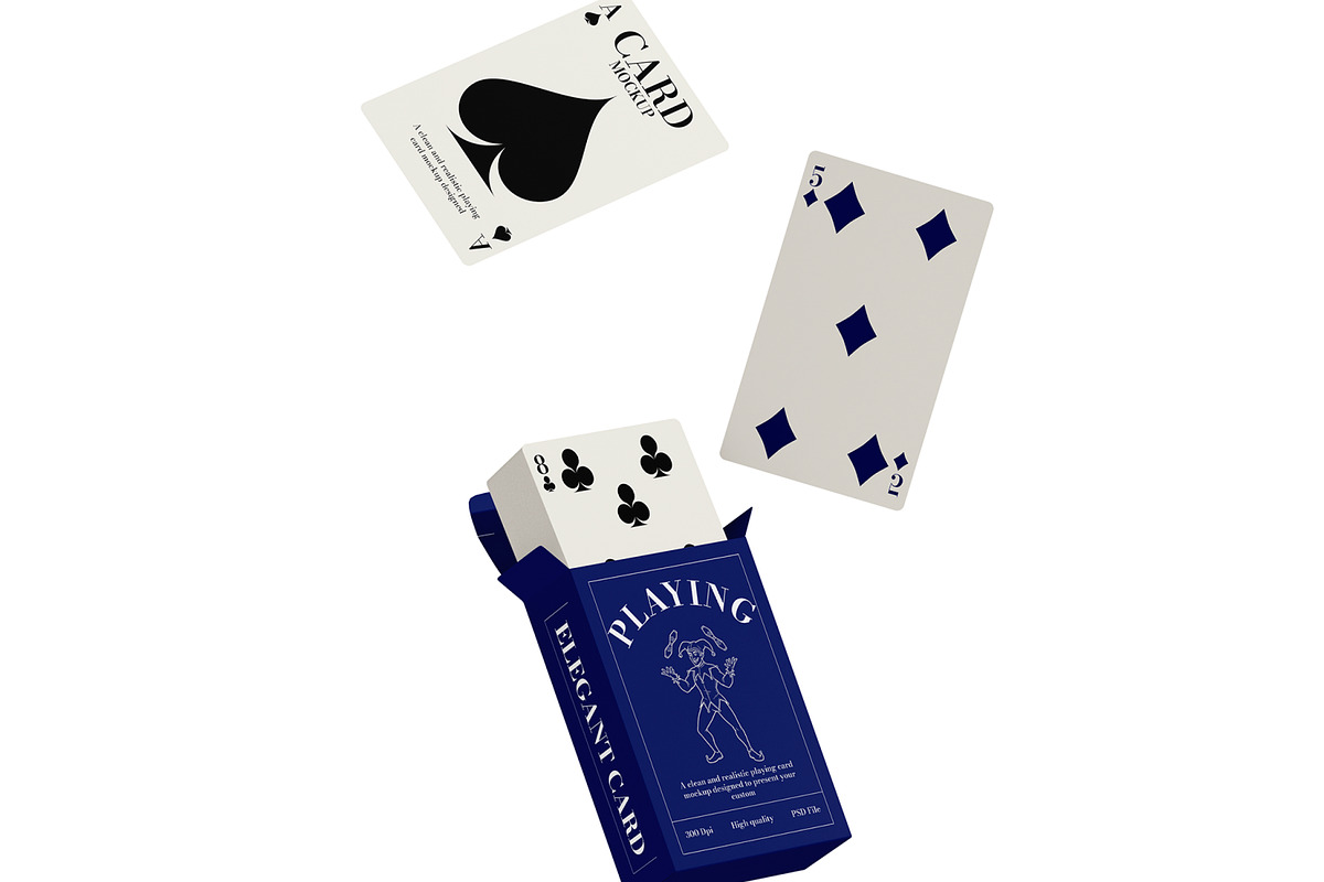 Playing Card Mockup, an Advertising Mockup by Unerispace (Photo 3 of 5)