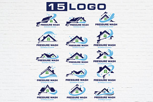 Pressure Washing Logo Bundle, a Branding & Logo Template by Guavanaboy