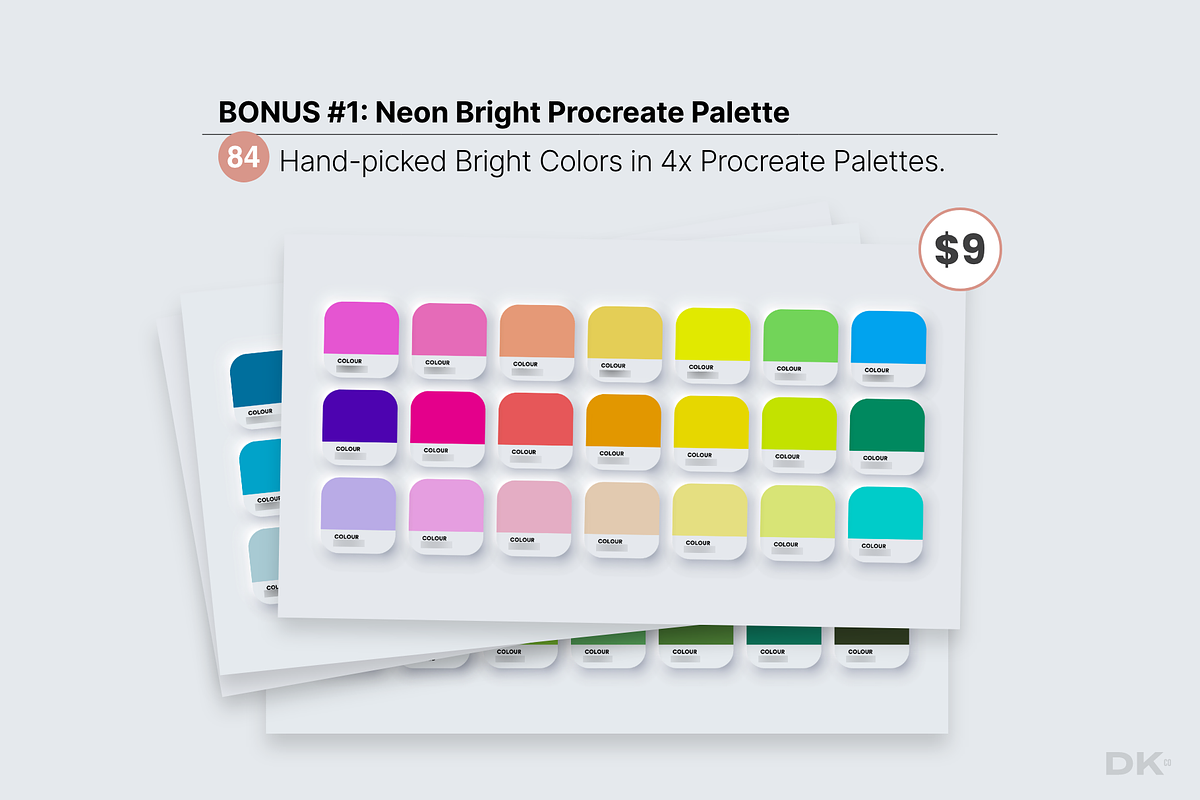 Pastel Color Swatches for Procreate, a Palette Add-On by Designer's Kit Co (Photo 5 of 10)